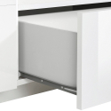 Meuble TV blanc brillant mur salon moderne 200x43cm Hatt Choix