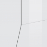 Meuble TV blanc brillant mur salon moderne 200x43cm Hatt Dimensions