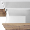 Meuble TV salon 200x43cm blanc bois moderne Hatt Wood Modèle