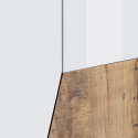 Meuble TV salon 200x43cm blanc bois moderne Hatt Wood Caractéristiques