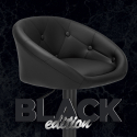 Zwarte moderne design draaibare keukenbarkruk Tucson Black Edition Aanbod