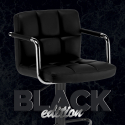 Zwarte design kruk Las Vegas Black Edition met armleuningen Aanbod