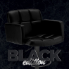Zwarte design kruk Oakland Black Edition met armleuningen Aanbod