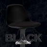 Tabouret de bar et cuisine avec coussin design moderne noir New Orleans Black Edition Offre