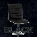 Zwarte barkruk met rugleuning Detroit Black Edition Aanbod