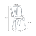 industriële stijl stoelen Lix ontwerp keuken bar staal wood top light 