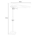 Muurparasol 200 x 150 cm Kailua Black Model