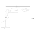 Parasol déporté de jardin terrasse 3 mètres blanc Napili Modèle
