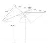 Tuinparasol met centrale houten paal en anti-UV doek 200x150cm Ormond Aankoop