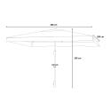 Terras tuinparasol met centrale paal 3x2m Rios Flap Prijs