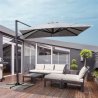 Parasol déporté de jardin 2.5 mètres carré en aluminium bar Paradise Vente