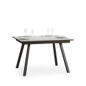 Table à manger cuisine extensible 90x120-180cm design blanc Mirhi Offre