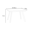 Table à manger cuisine extensible 90x120-180cm design blanc Mirhi Réductions