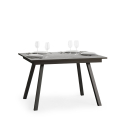Table à manger extensible grise 90x120-180cm cuisine design Mirhi Concrete Offre