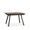 Table à manger extensible cuisine bois design 90x120-180cm Mirhi Noix Offre