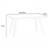 Table à manger cuisine extensible 90x160-220cm design blanc Mirhi Long Réductions