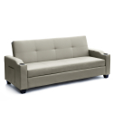 Canapé convertible 2 places clic-clac inclinable en similicuir Ambra Remises