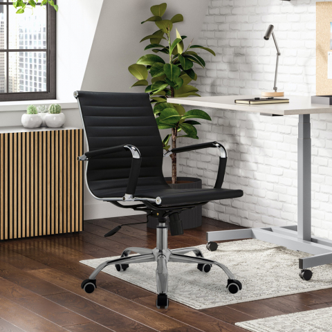 Chaise de bureau ergonomique design pivotant fauteuil réglable Miga B