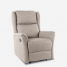 Stoffen relaxfauteuil Hope handmatig verstelbaar met voetensteun Keuze