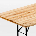 Stock de 10 tables en bois pour set brasserie 220x80 fêtes et jardin Remises