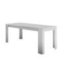 Uitschuifbare houten tafel wit 140-190x90cm woonkamer eetkamer Jesi Hout Aanbod
