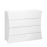 Commode chambre salon design 4 tiroirs blanc brillant Arco Draw Offre