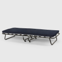 Lit pliant 80x180 à roulettes avec matelas et sommier à lattes Ares 