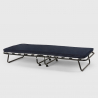 Lit pliant 80x180 à roulettes avec matelas et sommier à lattes Ares 