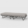 Lit pliant en microfibre avec matelas et lattes 80x190cm Demetra 