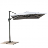 Parasol déporté de jardin 2.5 mètres carré en aluminium bar Paradise Prix