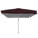 Marte Brown 3x3 square aluminium garden umbrella with central arm Keuze