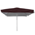 Vierkante aluminium parasol met centrale paal 3x3 meter Marte Brown  Keuze