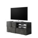 Moderne TV-meubel met zijdeuren schuiflade en open vak Dama Aanbod