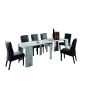 Uitschuifbare eettafel van 79x54-252cm consolekast ruimtebesparende modern ontwerp in beton grijs Margaret Aanbod