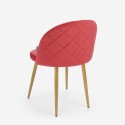 Moderne stoel met gouden poten en fluwelen bekleding Bert Aankoop