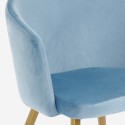 Chaise de salle à manger cuisine en velours moderne pieds dorés Patogu 