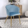 Chaise de salle à manger cuisine en velours moderne pieds dorés Patogu Catalogue