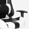 Chaise gaming de bureau ergonomique réglable avec coussins et accoudoirs Adelaide Modèle