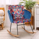 Chaise à bascule de salon fauteuil moderne coussin Botanika Vente