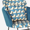 Schommelstoel moderne fluwelen fauteuil woonkamer met kussen Modelis Kortingen