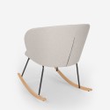 Moderne houten schommelstoel fauteuil met kussentje Houpa Korting
