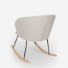 Chaise à bascule moderne fauteuil de salon coussin en bois Houpa Remises