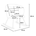 Moderne houten schommelstoel fauteuil met kussentje Houpa Catalogus