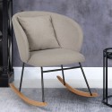 Moderne houten schommelstoel fauteuil met kussentje Houpa Verkoop
