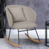 Moderne houten schommelstoel fauteuil met kussentje Houpa Verkoop