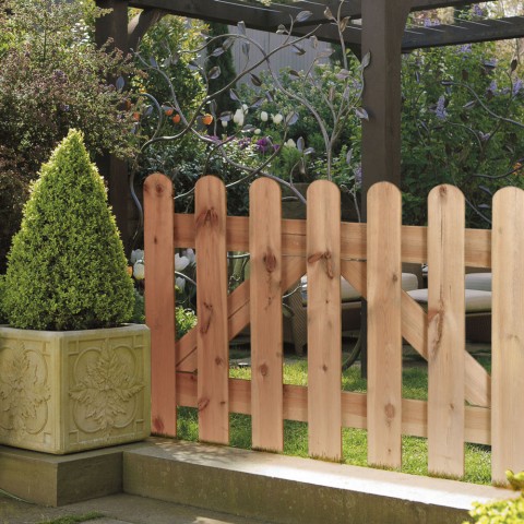 Portail de jardin en bois 100x70cm clôture d'entrée de jardin Mini