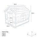Kunststof hondenhok voor middelgrote honden voor in de tuin Dolly Afmetingen