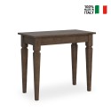 Table à manger console extensible 90x48-308cm bois Impero Noix Vente