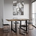 Table de cuisine salle à manger extensible 90x90-180cm Tecno Libra Noix Remises