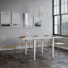 Uitschuifbare klassieke witte tafel 90 x 90-180 cm keuken Impero Libra Korting
